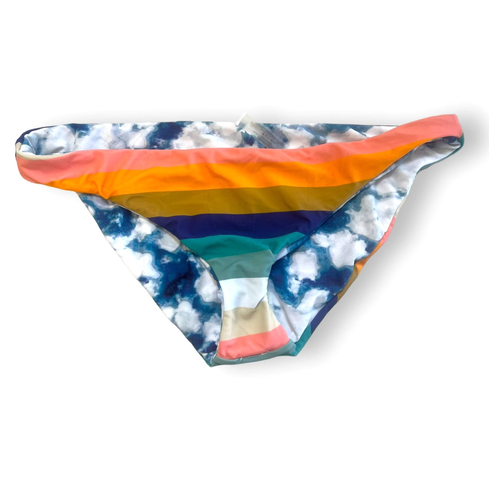 Raisins Low Rider Reversible STRIPED / TIE DYE Bikini Bottoms | XL, Beach Break - Picture 4 of 15
